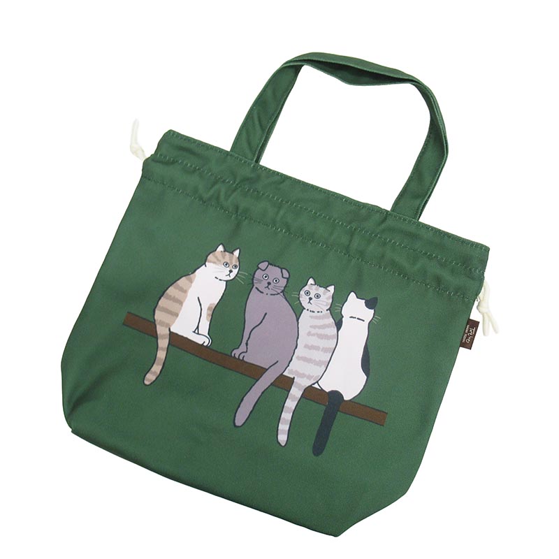 タルティーヌ 巾着トートバッグ/グリーン